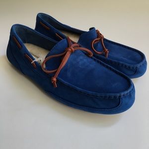 UGG Sz 10 Blue Leather Loafer NWT